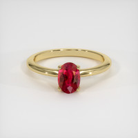 1.01 Ct. Ruby Ring, 14K Yellow Gold 1