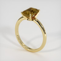 2.53 Ct. Brown Sapphire Ring, 14K Yellow Gold 2