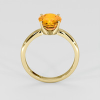 2.90 Ct. Orangish Yellow Sapphire Ring, 14K Yellow Gold 3