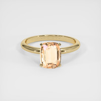 2.01 Ct. Peach Sapphire Ring, 14K Yellow Gold 1
