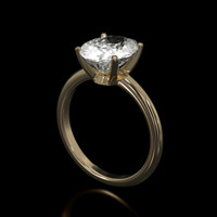 3.25 Ct. Sapphire Ring, 14K Yellow Gold 2
