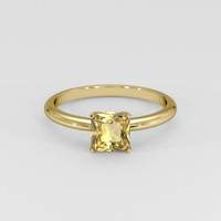 0.96 Ct. Yellowish Brown Sapphire Ring, 14K Yellow Gold 1