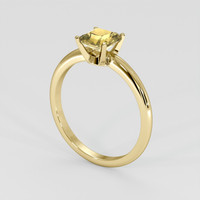 0.96 Ct. Yellowish Brown Sapphire Ring, 14K Yellow Gold 2