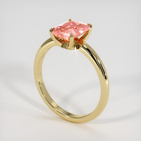 1.68 Ct. Padparadscha Sapphire Ring, 14K Yellow Gold 2