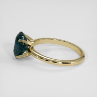 3.01 Ct. Greenish Blue Sapphire Ring, 14K Yellow Gold 4