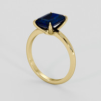 3.05 Ct. Blue Sapphire Ring, 14K Yellow Gold 2