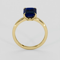 3.05 Ct. Blue Sapphire Ring, 14K Yellow Gold 3