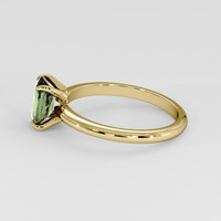 1.15 Ct. Green Sapphire Ring, 14K Yellow Gold 4