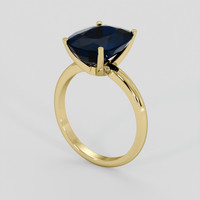 6.15 Ct. Blue Sapphire Ring, 14K Yellow Gold 2