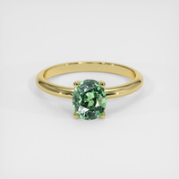 1.55 Ct. Green Sapphire Ring, 14K Yellow Gold 1