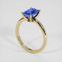 1.49 Ct. Blue Sapphire Ring, 14K Yellow Gold 2