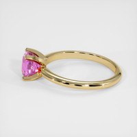 1.30 Ct. Pink Sapphire Ring, 14K Yellow Gold 4