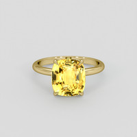 4.10 Ct. Yellow Sapphire Ring, 14K Yellow Gold 1