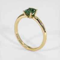 1.06 Ct. Green Sapphire Ring, 14K Yellow Gold 2