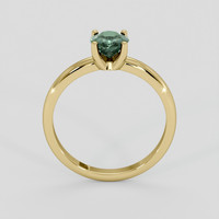 0.90 Ct. Green Sapphire Ring, 14K Yellow Gold 3