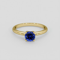 0.82 Ct. Blue Sapphire Ring, 14K Yellow Gold 1