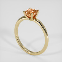 1.17 Ct. Peach Sapphire Ring, 14K Yellow Gold 2