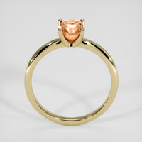 1.17 Ct. Peach Sapphire Ring, 14K Yellow Gold 3