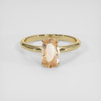 2.07 Ct. Padparadscha Sapphire Ring, 14K Yellow Gold 1