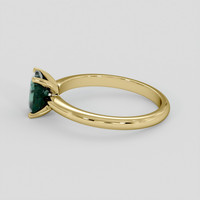 1.09 Ct. Bluish Green Sapphire Ring, 14K Yellow Gold 4