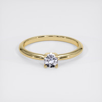 0.29 Ct. White Sapphire Ring, 14K Yellow Gold 1