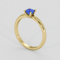 0.51 Ct. Blue Sapphire Ring, 14K Yellow Gold 2