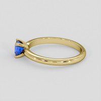 0.51 Ct. Blue Sapphire Ring, 14K Yellow Gold 4