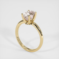 2.32 Ct. Peach Sapphire Ring, 14K Yellow Gold 2