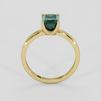 1.57 Ct. Bluish Green Sapphire Ring, 14K Yellow Gold 3