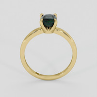 1.20 Ct. Bluish Green Sapphire Ring, 14K Yellow Gold 3