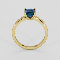 1.55 Ct. Greenish Blue Sapphire Ring, 14K Yellow Gold 3