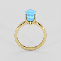 4.14 Ct. Blue Sapphire Ring, 14K Yellow Gold 3