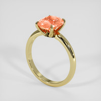 3.00 Ct. Padparadscha Sapphire Ring, 14K Yellow Gold 2