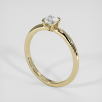 0.42 Ct. White Sapphire Ring, 14K Yellow Gold 2
