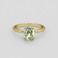 2.20 Ct. Yellowish Green Sapphire Ring, 14K Yellow Gold 1