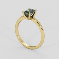 1.13 Ct. Green Sapphire Ring, 14K Yellow Gold 2