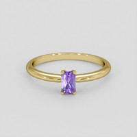 0.38 Ct. Pinkish Purple Sapphire Ring, 14K Yellow Gold 2