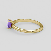 0.38 Ct. Pinkish Purple Sapphire Ring, 14K Yellow Gold 3