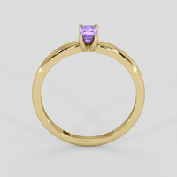 0.38 Ct. Pinkish Purple Sapphire Ring, 14K Yellow Gold 4