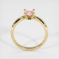 0.56 Ct. Peach Sapphire Ring, 14K Yellow Gold 3