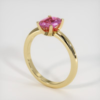 1.53 Ct. Pink Sapphire Ring, 14K Yellow Gold 2