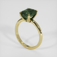 5.00 Ct. Bluish Green Sapphire Ring, 14K Yellow Gold 2