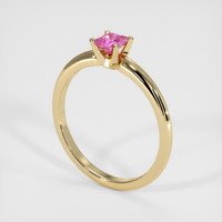 0.36 Ct. Pink Sapphire Ring, 14K Yellow Gold 2