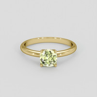 1.11 Ct. Greenish Yellow Sapphire Ring, 14K Yellow Gold 1