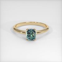 0.88 Ct. Sapphire Ring, 14K Yellow Gold 1