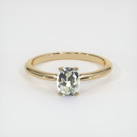 0.84 Ct. Green Sapphire Ring, 14K Yellow Gold 1