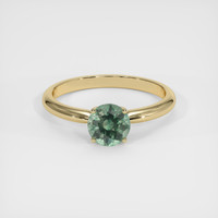 1.01 Ct. Bluish Green Sapphire Ring, 14K Yellow Gold 1