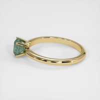 1.01 Ct. Bluish Green Sapphire Ring, 14K Yellow Gold 4