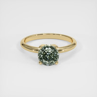 1.75 Ct. Green Sapphire Ring, 14K Yellow Gold 1