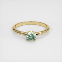 0.55 Ct. Green Sapphire Ring, 14K Yellow Gold 1